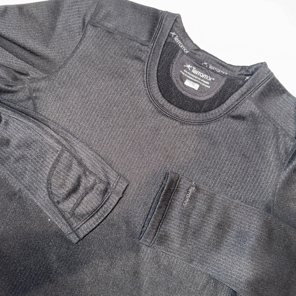 Terramar Women's Cloud Nine Base Layer Top Large Black W9022 Midweight Thermal L
